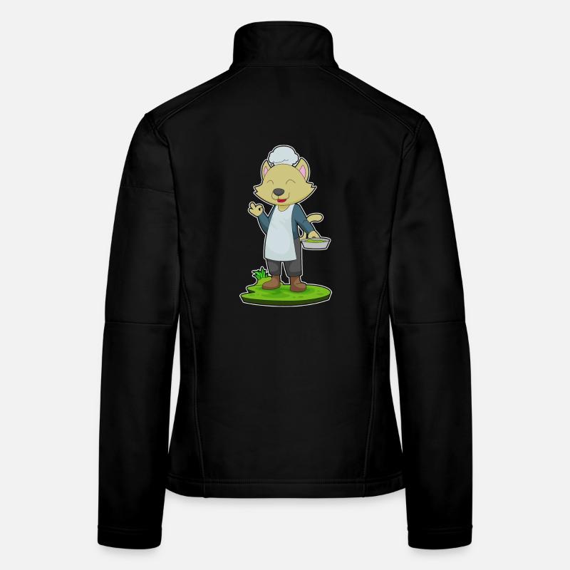 Katze Koch Pfanne Kochen Frauen Softshelljacke