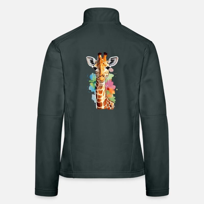 Giraffe Frauen Softshelljacke