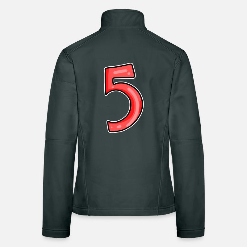 5 rouge Veste en tissu softshell Femme