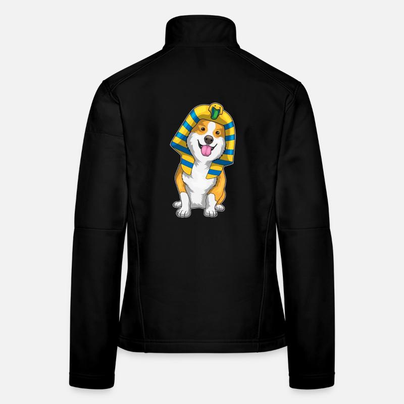 Corgi Halloween Pharao Frauen Softshelljacke