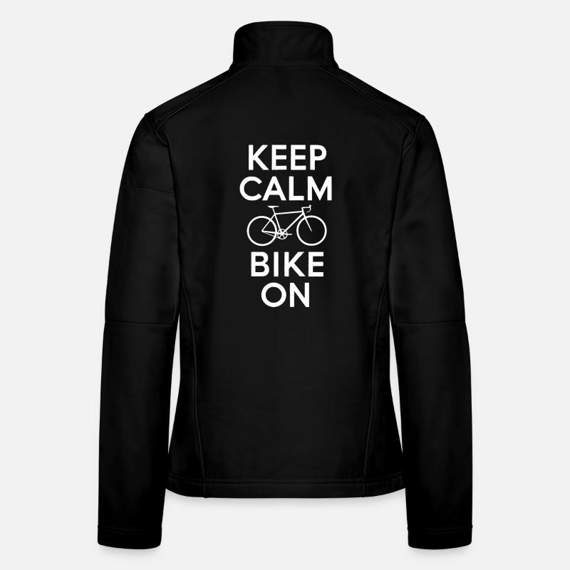 Restez calme et continuez à pédaler Veste en tissu softshell Femme