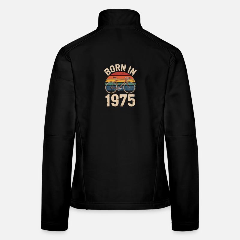 Retro Cycling Born in 1975 Design - Women's Softshell Jacket - black