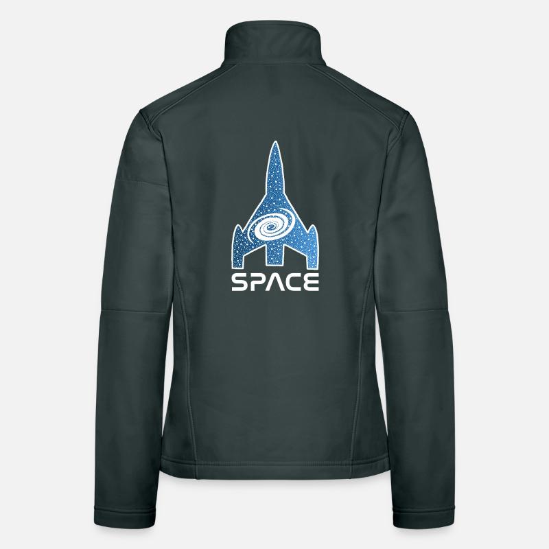 Starry Galaxy Rocket Women's Softshell Jacket