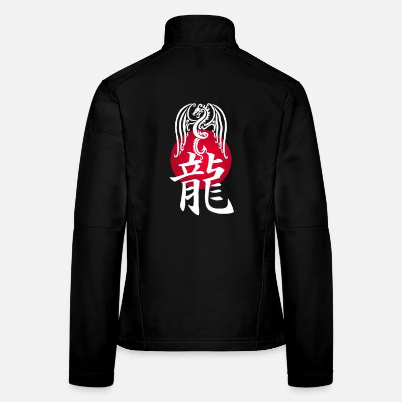 Weißer Drache aus Japan Frauen Softshelljacke
