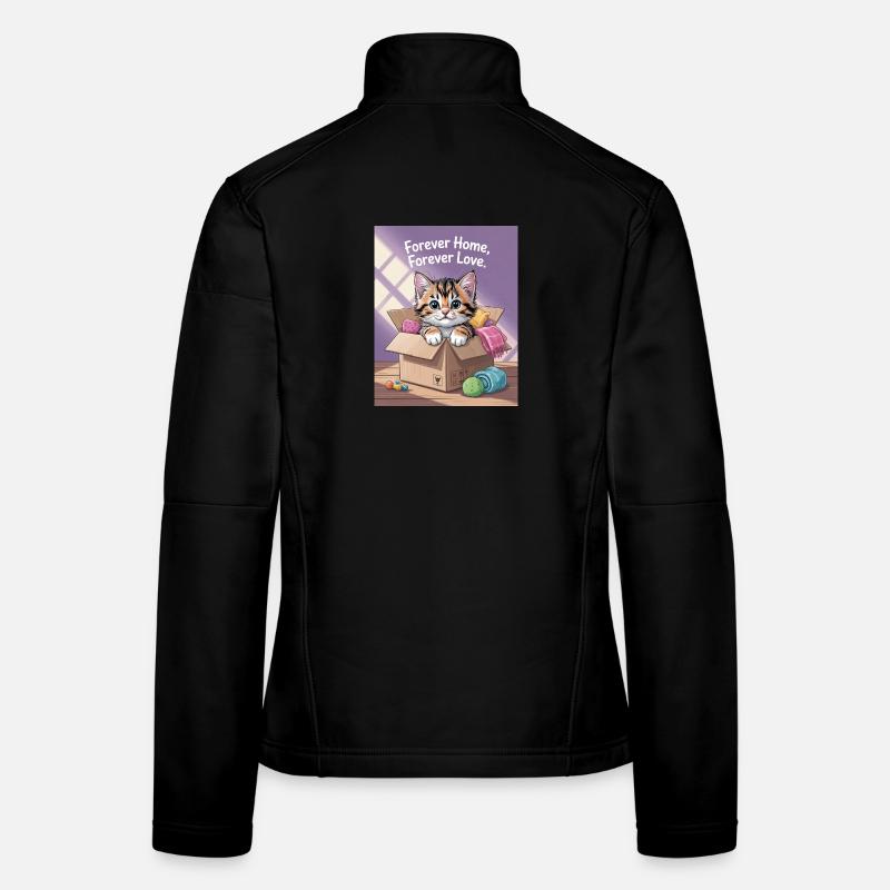 Forever Home Kitten in Box Women's Softshell Jacket
