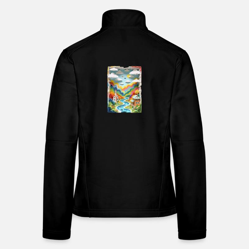 Ville faite de papier Veste en tissu softshell Femme