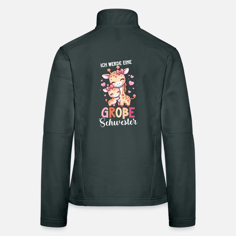 Ich Werde Eine Große Schwester Giraffen Frauen Softshelljacke