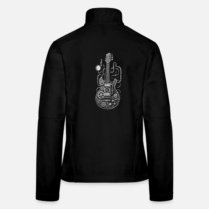 steampunk industriel steampunk Guitare Veste en tissu softshell Femme