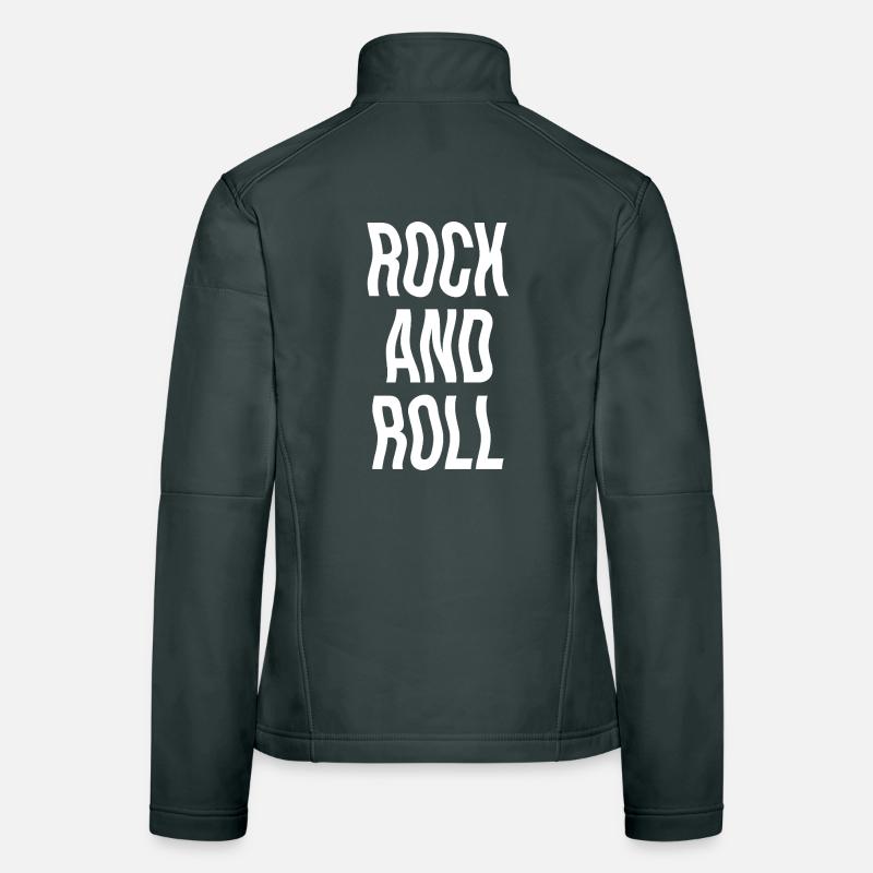 Rock and Roll Bold Typography Women's Softshell Jacket