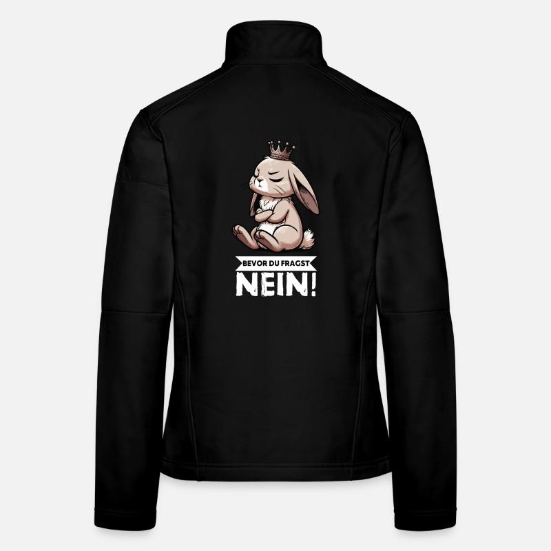 Avant que vous ne demandiez : non, lapin, lapin, lapin, lapin Veste en tissu softshell Femme