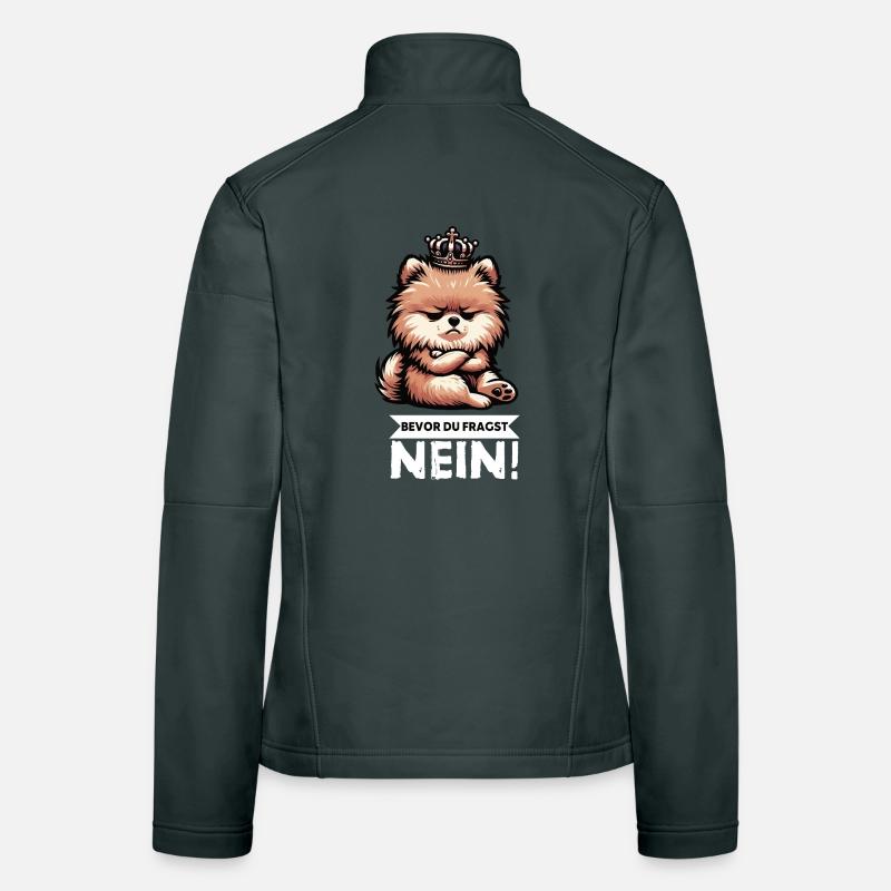 Bevor Du Fragst Nein Zwergspitz Zwergspitze Spitz  Frauen Softshelljacke