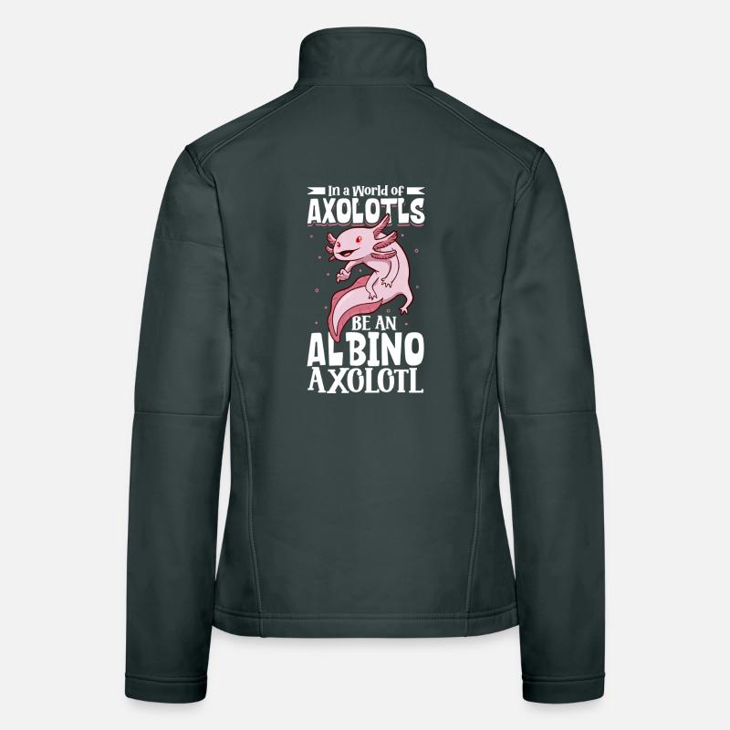 Soyez un axolotl albinos Veste en tissu softshell Femme