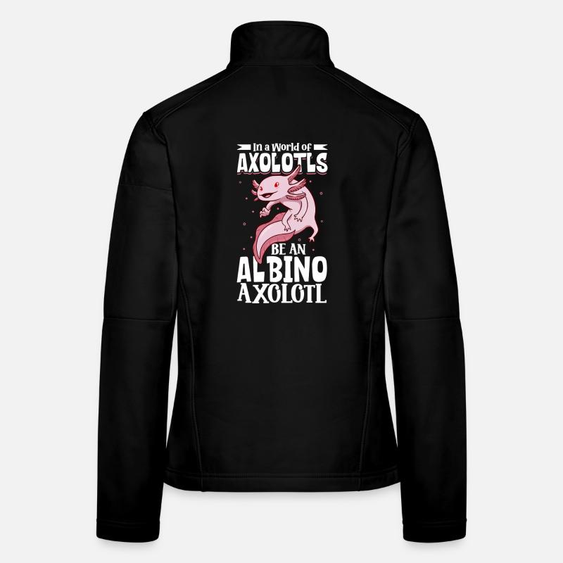 Sei ein Albino Axolotl Frauen Softshelljacke