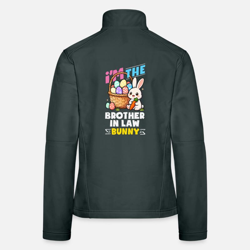 Joyeuse Pâques, douce chasse aux œufs du lapin, œufs de Pâques Veste en tissu softshell Femme