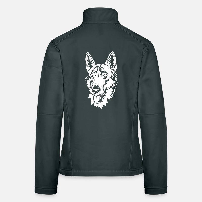 Czech Wolfhound Head "Black Edition" Women's Softshell Jacket