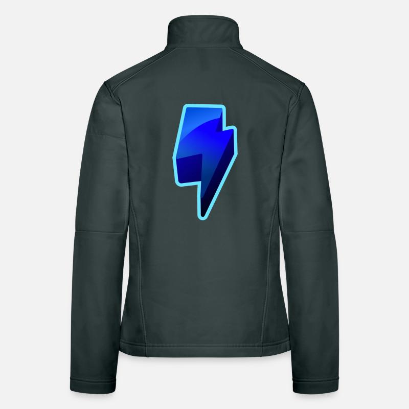 NeonBlitz Lightning Graphic Blue Women's Softshell Jacket