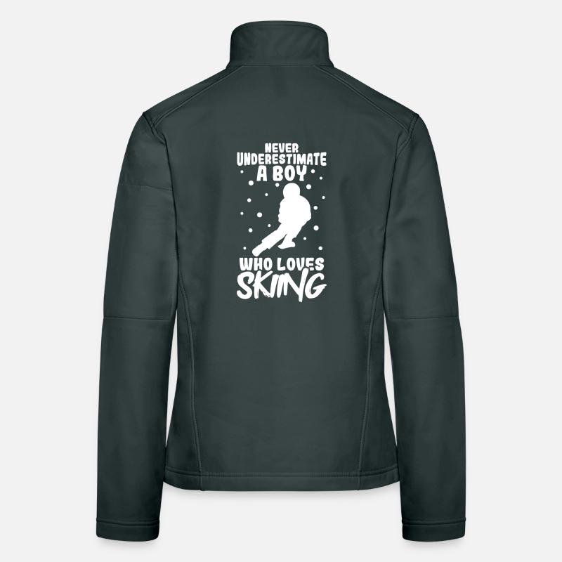 Ski fahrender Junge Frauen Softshelljacke