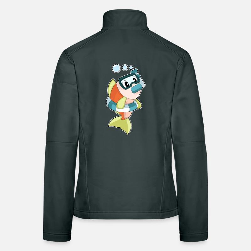 Plongée en plongée en apnée pour plongeurs de poissons Veste en tissu softshell Femme