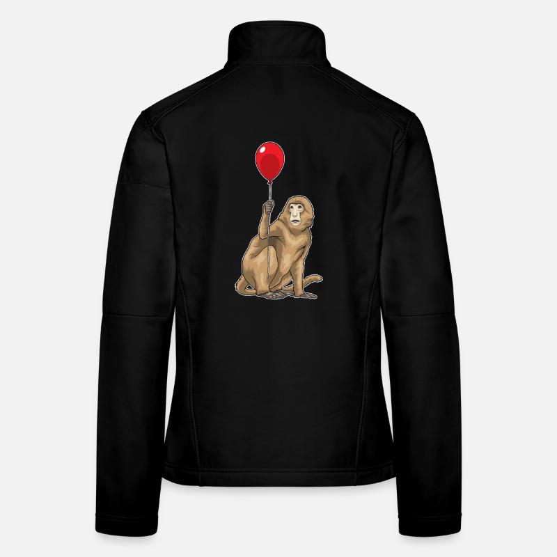 Affe Luftballon Frauen Softshelljacke
