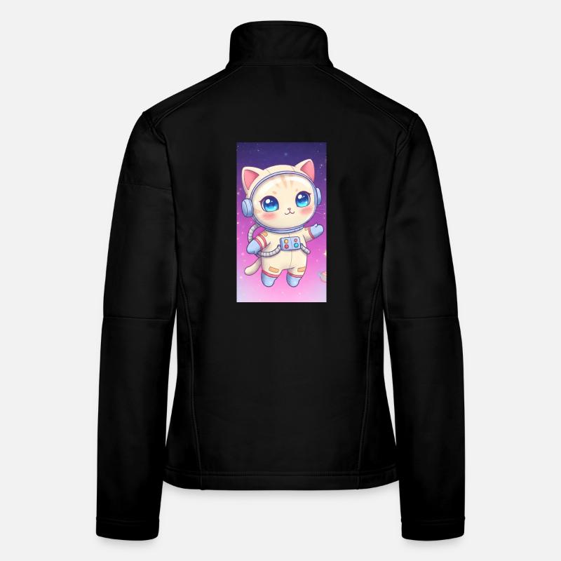 Astronaut kitten Women's Softshell Jacket