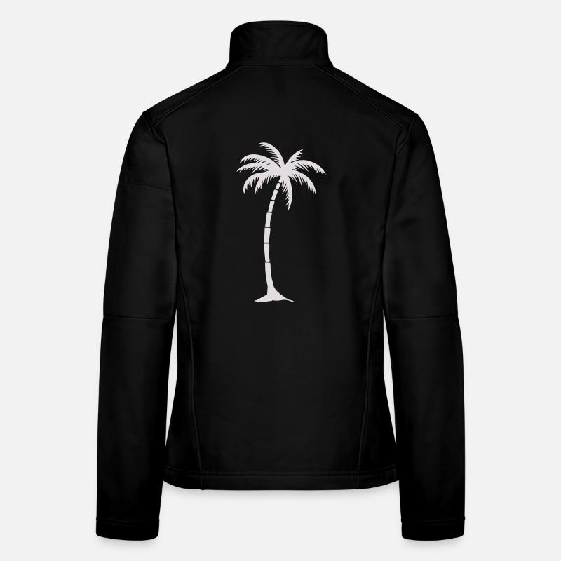 Silhouette de palmier tropical Veste en tissu softshell Femme