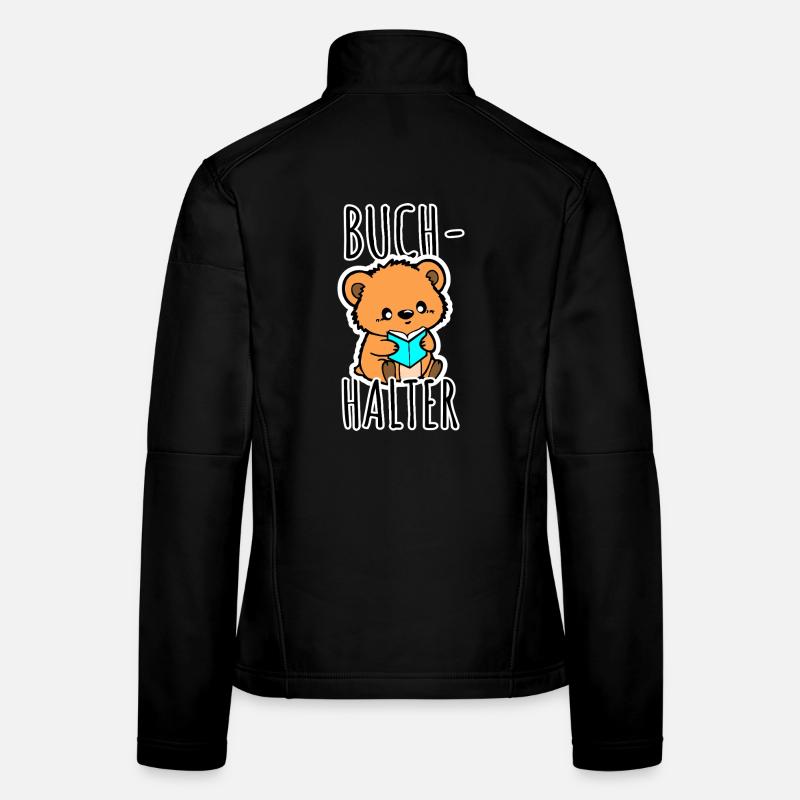 Der niedliche kleine Bär ist Buch-Halter! Frauen Softshelljacke