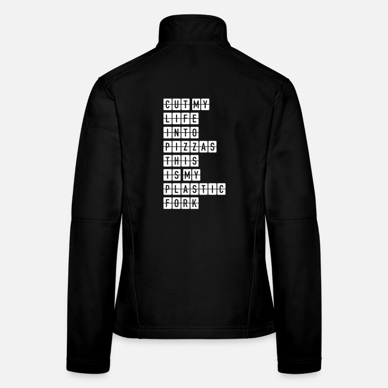 Two Pizzas – Conception de pizza de fête amusante Veste en tissu softshell Femme