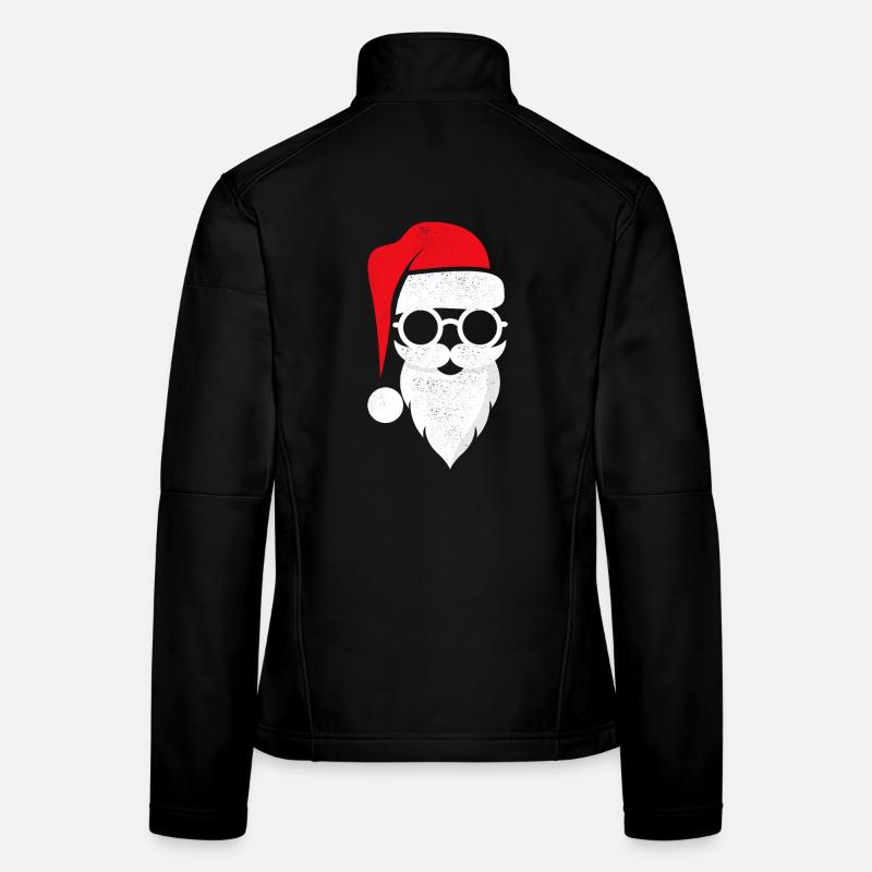 Weihnachtsmann Santa mit Brille Frauen Softshelljacke