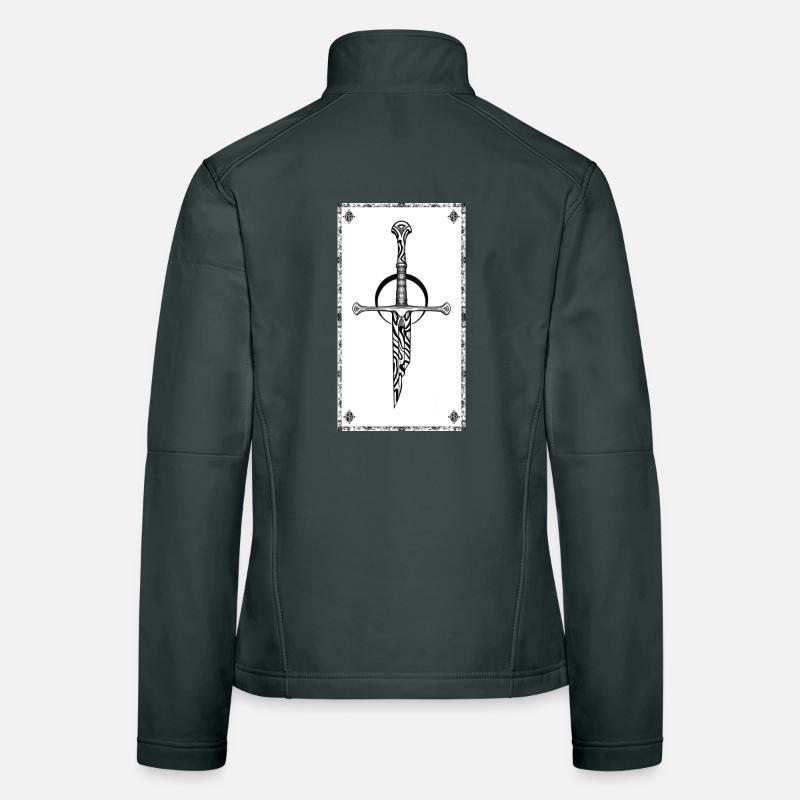 Épée zébrée gothique Veste en tissu softshell Femme