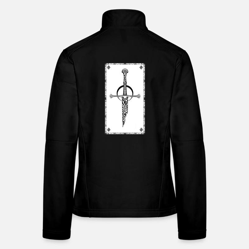 Épée zébrée gothique Veste en tissu softshell Femme