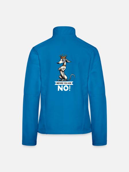 Before You Ask Whippet Greyhound Whippets Greyhounds - Women's Softshell Jacket - black - Back