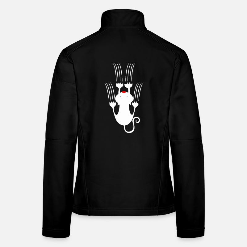 Cat Claws Scratched Cat Owner Funny Women's Softshell Jacket