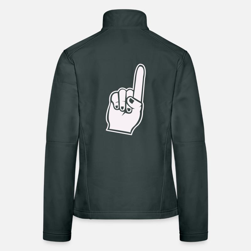 Icône de main en éventail avec l’index de l’index Veste en tissu softshell Femme
