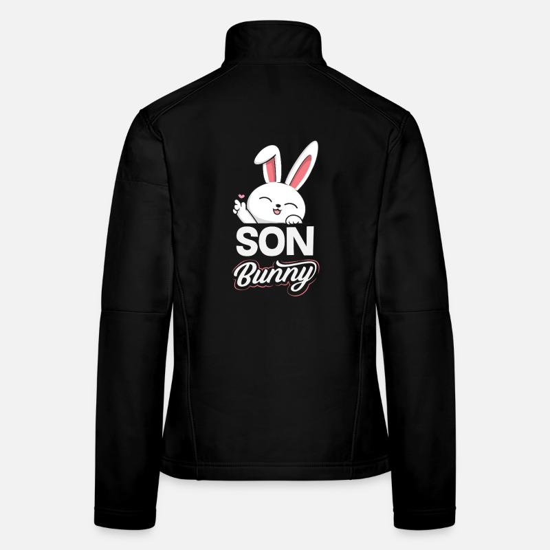 Joyeuse Pâques, douce chasse aux œufs du lapin, œufs de Pâques Veste en tissu softshell Femme