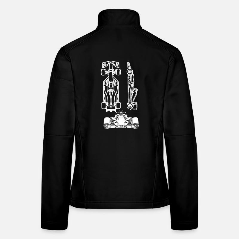 Rennauto Technik-Blueprint – Modernes Design Frauen Softshelljacke