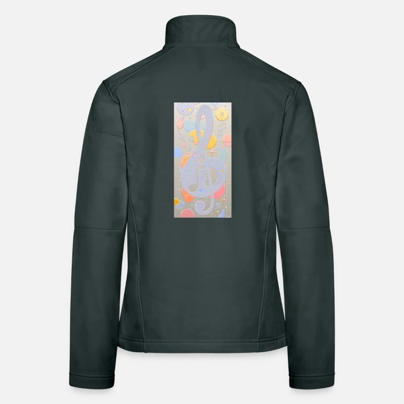Œuvres abstraites avec partitions Veste en tissu softshell Femme