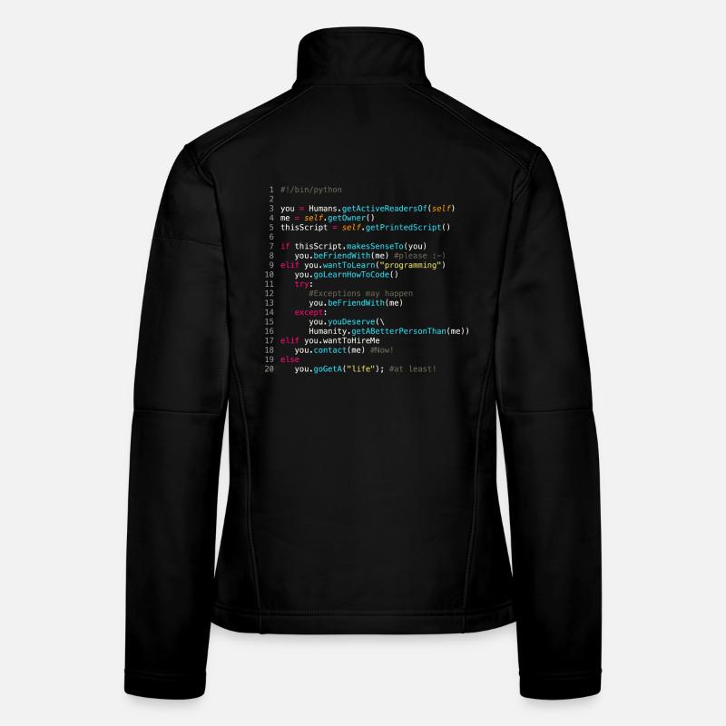Sei mit Programmierern befreundet (in Python) Frauen Softshelljacke