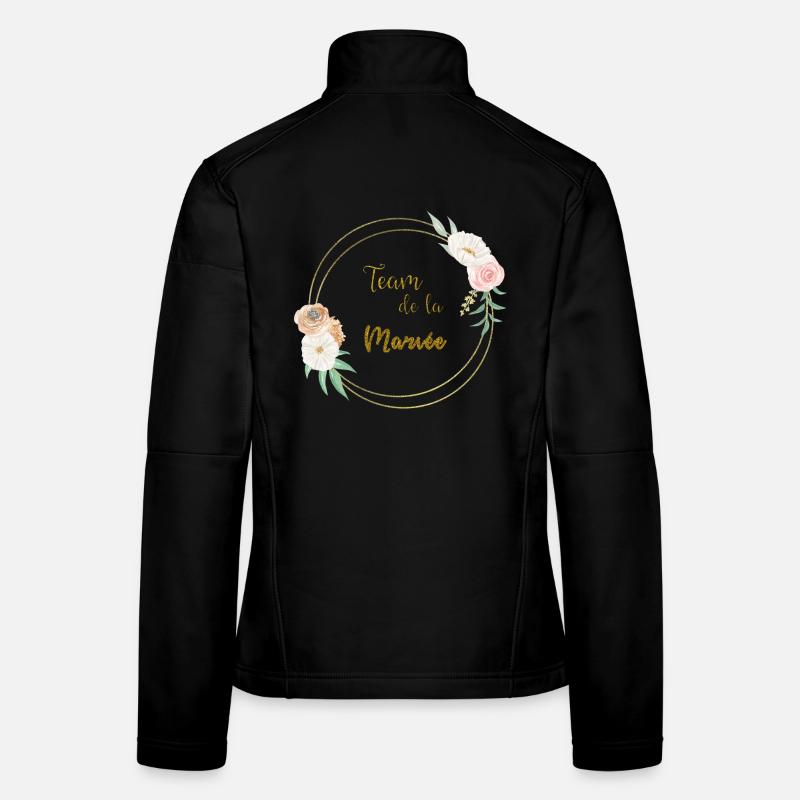 team de la mariée or et fleurs Veste en tissu softshell Femme
