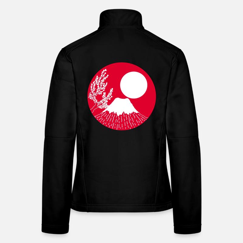Mount fuji manga Women's Softshell Jacket