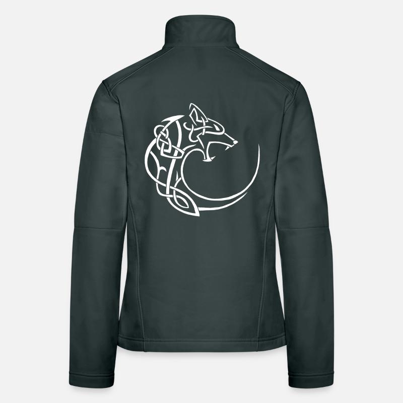 Weißer Mondwolf Frauen Softshelljacke