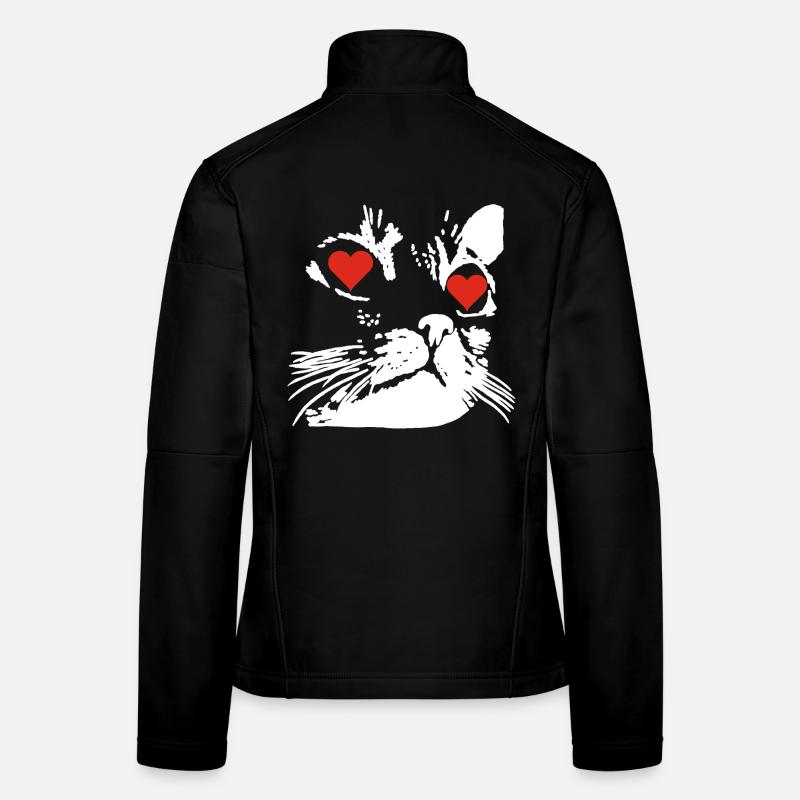 A white cat love Women's Softshell Jacket