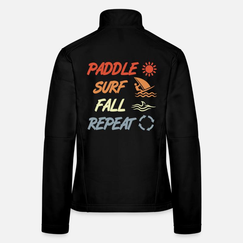 pagayer, surfer, tomber, répéter Veste en tissu softshell Femme