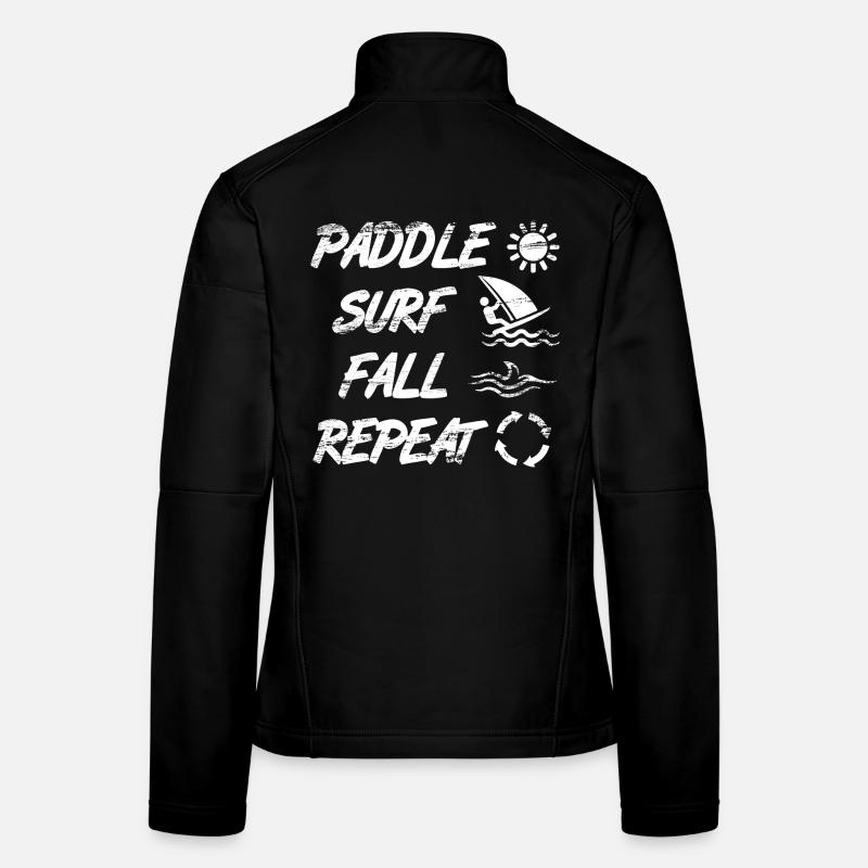 Windsurfer Spruch - Frauen Softshelljacke - Schwarz