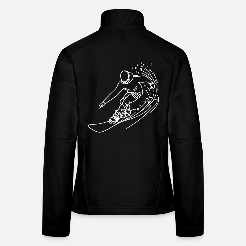 Dessin de snowboarder Veste en tissu softshell Femme
