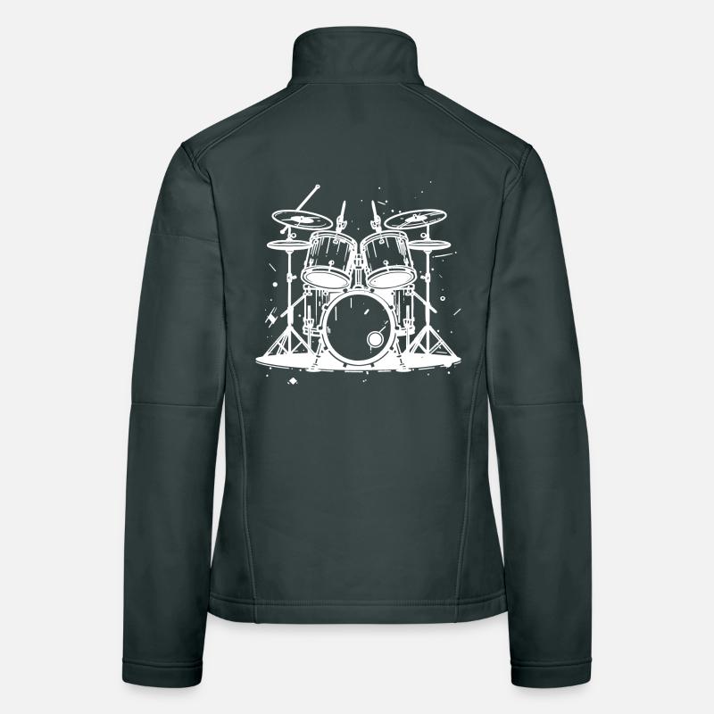 Graphismes de batterie Veste en tissu softshell Femme