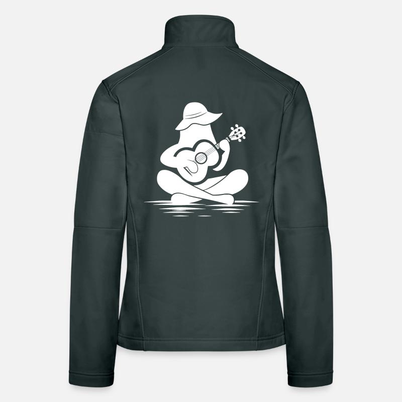 Female Ukulele Drawing Women's Softshell Jacket