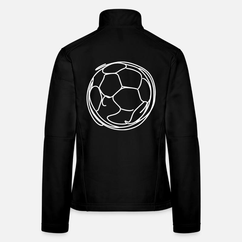 Soccer Drawing Women's Softshell Jacket