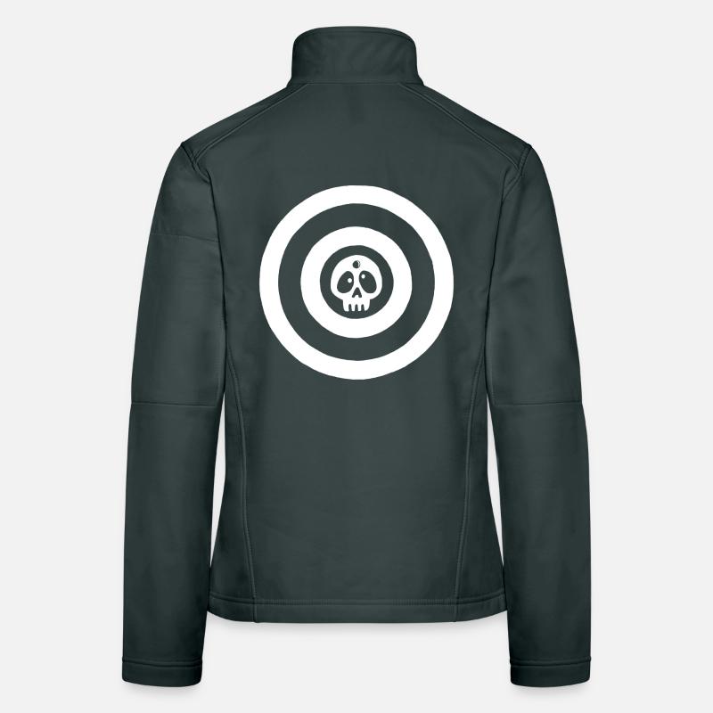 White target skull Women's Softshell Jacket