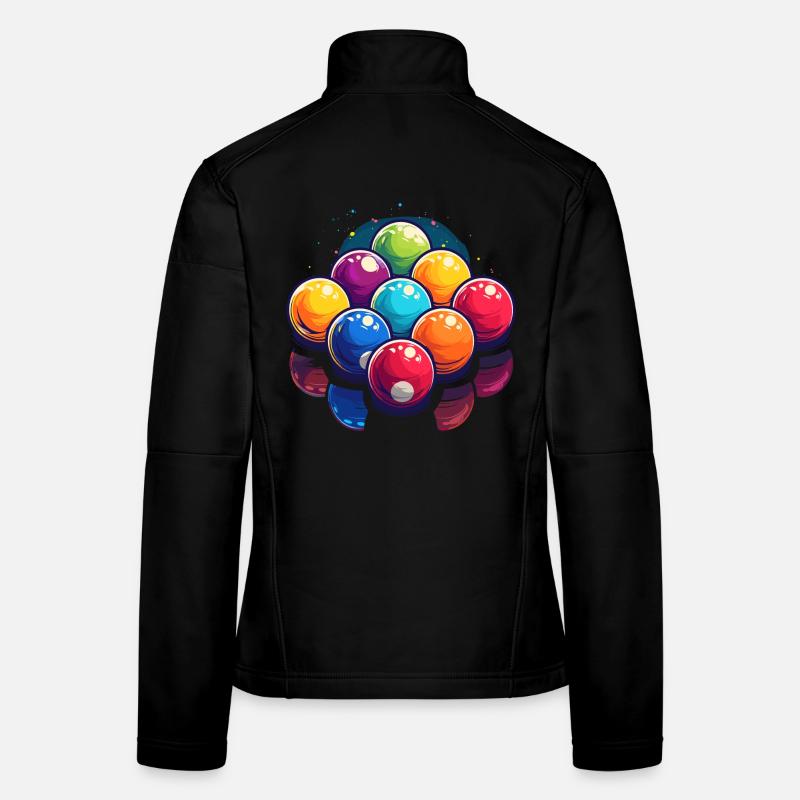Boules de billard Graphique Veste en tissu softshell Femme