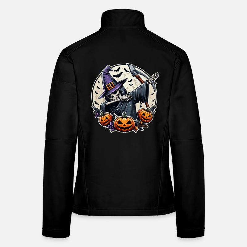 Dabbender Sensenmann mit Hexenhut - Halloween Frauen Softshelljacke
